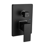 ZUN Shower System, 10-Inch Matte Black Full Body Shower System with Body Jets, Square Rainfall Shower 06159140