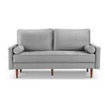 ZUN 69” Upholstered Sofa Couch Furniture, Modern Velvet Loveseat, Tufted 3-seater Cushion with Bolster B082111392
