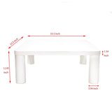 ZUN Cream White Coffe Table, 33.5" Modern Minimalist Square Coffee Tables for Living Room Home Office, W1801115769