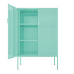 ZUN Metal Storage Locker Cabinet, Adjustable Shelves Free Standing Sideboard Steel Cabinets for W1730102778