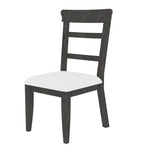 ZUN Dining Chair Set of 2,Upholstered Cushion Seat Wooden Ladder Back Side Chairs Dark W876131312