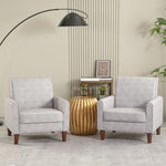 ZUN Single sofa chair for bedroom living room with four wooden legs W2272139347