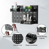 ZUN Metal Key Hooks with 3 Adjustable Baskets and 3 Hooks, Pegboards for wall Organizer 77768061