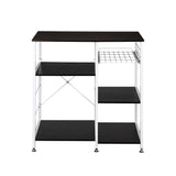 ZUN 35.5" Kitchen Baker's Rack Utility Storage Shelf Microwave Stand 3-Tier 3-Tier Table For Spice Rack 41555443