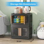ZUN 3 Piece Collapsible Plastic Organiser with Lid, Wardrobe Organiser, Stackable Wardrobe Organiser, W1401P147673