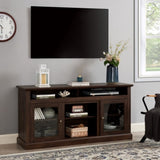 ZUN Contemporary TV Media Stand Modern Entertainment Console for TV Up to 65" with Open and Closed W1758108528