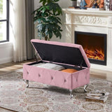 ZUN Storage Bench, Flip Top Entryway Bench Seat with Safety Hinge, Storage Chest with Padded Seat, Bed W135964059