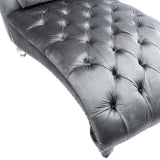 ZUN COOMORE Leisure concubine sofa with acrylic feet W39538683