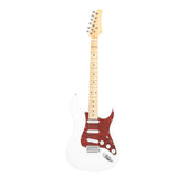ZUN ST3 Stylish Pearl-shaped Pickguard Electric Guitar White & Red 96645856