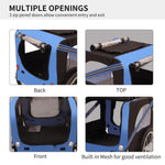 ZUN Outdoor Heavy Duty Foldable Utility Pet Stroller Dog Carriers Bicycle Trailer W1364137901