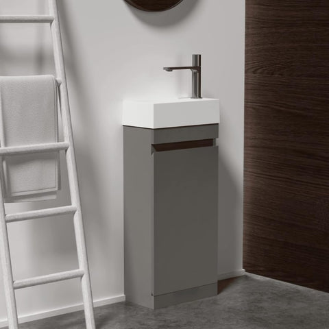 ZUN Laura 16" Small Bathroom Vanity with Sink, Freestanding Bathroom Vanity for Modern Bathroom, W1865108982
