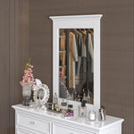 ZUN Modern Country Inspired, Wooden Mirror Frame, Vanity Mirror, Makeup & Dressing Mirror, Timeless W1596102403