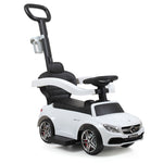 ZUN Kids Ride On Push Car, Foot Operated Walker Stroller with Music, Horn, Cup Holder for Toddlers Age W2181P155602