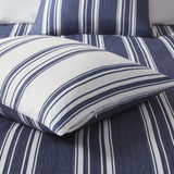 ZUN Striped Reversible Comforter Set B035129814