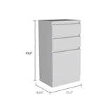 ZUN Cassel 2-Drawer Dresser White B06280083