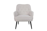ZUN Modern Mid Century Chair velvet Sherpa Armchair for Living Room Bedroom Office Easy Assemble W1361105170