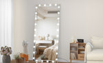 ZUN Hollywood LED Full Body Mirror with Lights Extra Large Full Length Vanity Mirror with 3 Color Mode W708131915