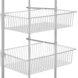 ZUN Closet System Organizer White With Sliding Baskets 68548703