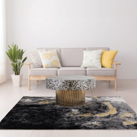 ZUN T 1207-32 Coffee Table Finished With Mother Of Pearl Top B009140758
