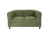 ZUN Green Suede Loveseat Sofa for Living Room, Modern Décor Love Seat Mini Small Couches for Small B124142408