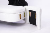 ZUN Footstool with storage function beige teddy fabric suitable for hallway bedroom living room W127853748