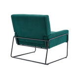 ZUN COOLMORE Accent Chair - Modern Industrial Slant Armchair with Metal Frame - Premium High Density W395101936