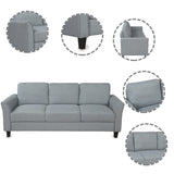 ZUN 3-Seat Sofa Living Room Linen Fabric Sofa WF191004AAE