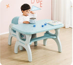 ZUN Premium Kids Learning Desk and Chair Set blue color Ideal for Preschoolers, Home Use, and W509107493