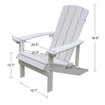 ZUN White Outdoor Loungers Set Of 2 Adirondack Patio Chair Set For Deck Outside Pool Garden W1828P147981