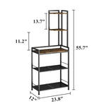ZUN 5 Tier Corner Bookcase Shelf, Freestanding Corner Bookcase Unit Corner Table with W1401P156710