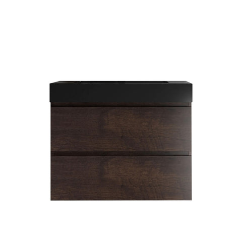 ZUN Alice-30W-105,Wall mount cabinet WITHOUT basin,Walnut color,With two drawers W1865107123