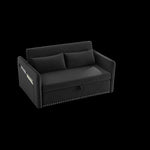 ZUN MH" Sleeper Sofa Bed w/USB Port, 3-in-1 adjustable sleeper with pull-out bed, 2 lumbar pillows and W119362742