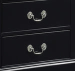 ZUN Classic Louis Philippe Style Black Finish 1pc Nightstand of Drawers Traditional Design Bedroom B01151367