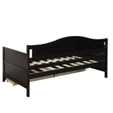 ZUN Twin Wooden Daybed with 2 drawers, Sofa Bed for Bedroom Living Room,No Box Spring Needed,Espresso WF192860AAP