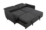 ZUN 75 " 3 in 1 Convertible Sleeper Sofa Bed, Modern Fabric Loveseat Futon Sofa Couch w/Pullout Bed, W1417131877