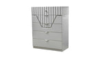 ZUN Da Vinci Modern Style 5-Drawer Chest Made with Wood in Gray B009P155263
