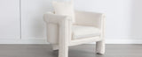 ZUN Modern Style Accent Chair Armchair for Living Room, Bedroom, Guest Room,Office, Ivory WF315696AAA