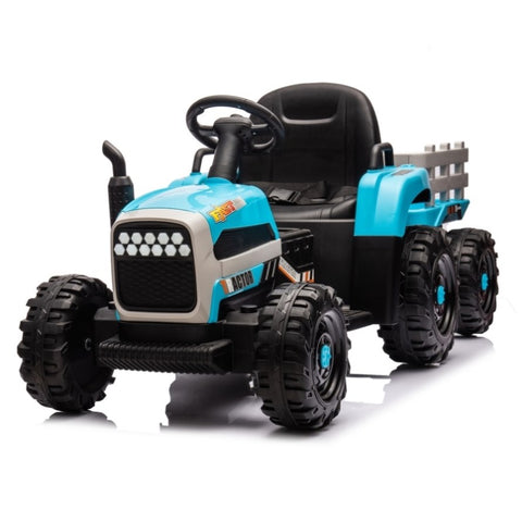ZUN Ride on Tractor with Trailer,24V Battery Powered Electric Tractor Toy, 200w*2motor W1396P144510
