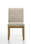 ZUN Jasper Set of 2 Driftwood Finish Contemporary Beige Fabric 19"W Dining Chair B061125418