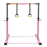 ZUN Gymnastic Bar Set Gymnastics Horizontal Bar Gymnastics Kip Bar for Kids Home Use Pink W1422124473