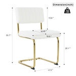 ZUN Modern simple light luxury dining White home bedroom stool back dressing student desk W210131948