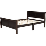 ZUN Queen Size Wood Platform Bed with Headboard and Wooden Slat Support WF289142AAP