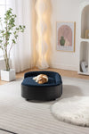ZUN Scandinavian style Elevated Dog Bed Pet Sofa With Solid Wood legs and Black Bent Wood Back, Cashmere W794125949