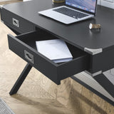 ZUN Computer Desk with Storage, Solid Wood Desk with Drawers, Modern Study Table for Home Office,Small W1781103706