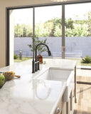 ZUN Farmhouse/Apron Front White Ceramic Kitchen Sink 56586229