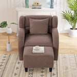 ZUN Swivel Accent Chair with Ottoman, Teddy Short Plush Particle Velvet Armchair,360 Degree Swivel WF303390AAD