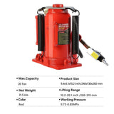 ZUN 20 Ton Air Hydraulic Bottle Jack, with Manual Hand Pump Used for The Maintenance of Automobiles, W1239124007