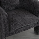 ZUN Modern Style Accent Chair Armchair for Living Room, Bedroom, Guest Room,Office,Rock Black WF315696AAK