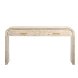ZUN TREXM Unique Retro Silhouette Console Table with Open Style, Two Top Drawers for Entrance, Dinning WF317094AAD