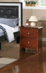 ZUN Bedroom Nightstand Cherry Color Wooden 2 Drawers Table Bed Side Table HSESF00F4277